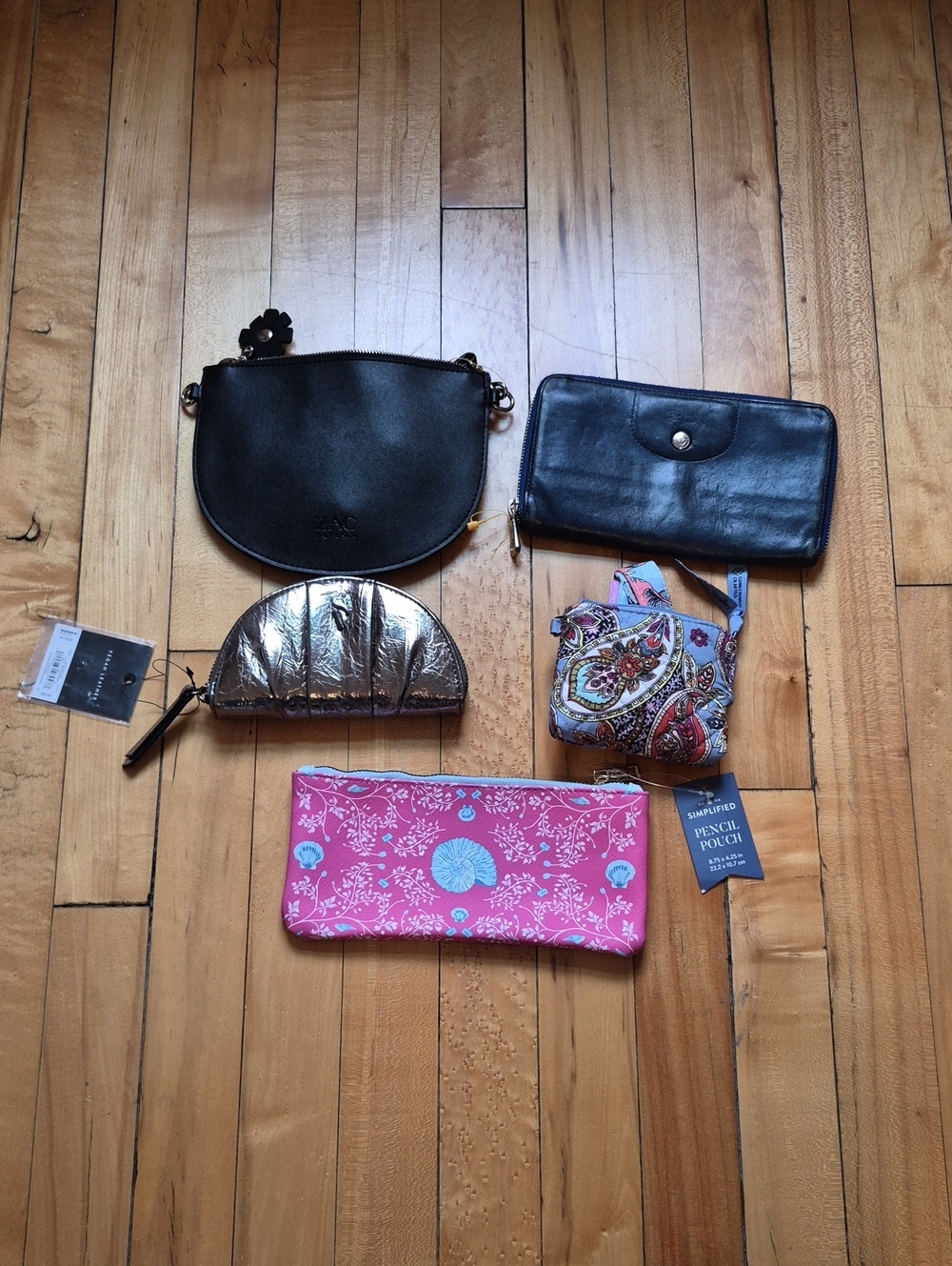 6pc Mixed Brand Mini Crossbody & Accessory Pouches Lot